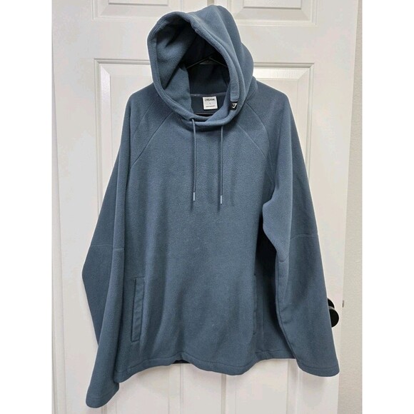Gymshark Sweater Men’s Large Blue Long Sleeve Fleece Hoodie Pullover Workout - Picture 1 of 3